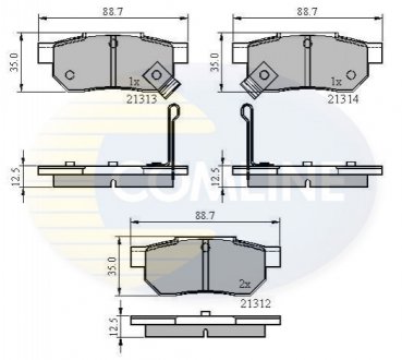 Комплект тормозных колодок, дисковый тормоз COMLINE CBP3242 (фото 1)