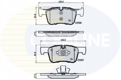 Колодки пер bmw f20f21 1.8d2.0d 10- COMLINE CBP02130 (фото 1)