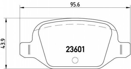 Тормозные колодки дисковые, к-кт. BREMBO P 23 064