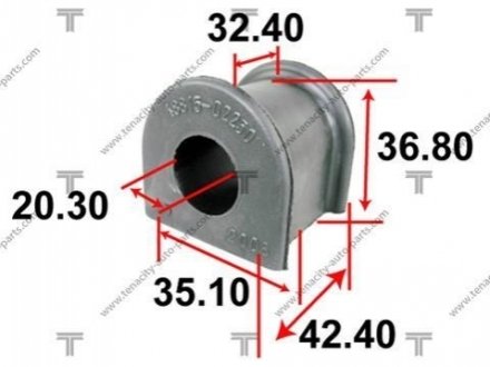 Втулка переднього стабілізатора TENACITY ASBTO1051 (фото 1)