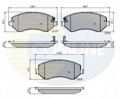 Колодки пер jeep cherokee 01- COMLINE CBP31162