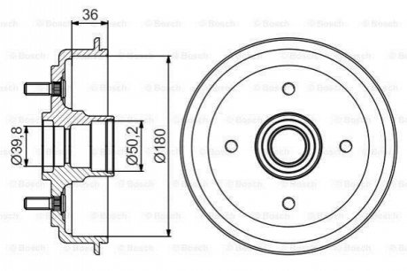 Тормозный барабан BOSCH 0 986 477 238