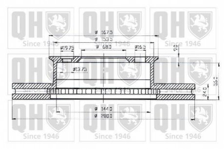 Гальмiвнi диски QUINTON HAZELL BDC3787