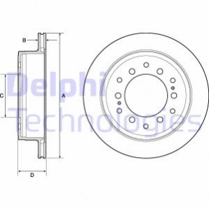 Гальмівний диск Delphi BG4747C