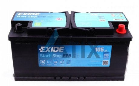 Аккумулятор 105Ah-12v EFB (392х175х190),R,EN950 EXIDE EL1050