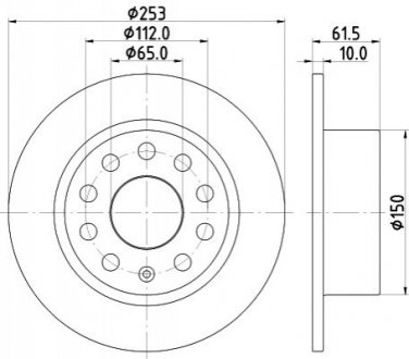 Диск гальмвний HELLA 8DD355132281