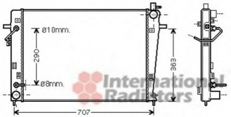 Радіатор охолодження TUCSON/SPORT.3 20CRDi AT Van Wezel 82002203 (фото 1)