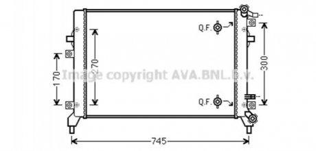 Радіатор охолодження Golf VII 1.2 TSi 08/12- (VW2338) AVA COOLING VNA2338 (фото 1)