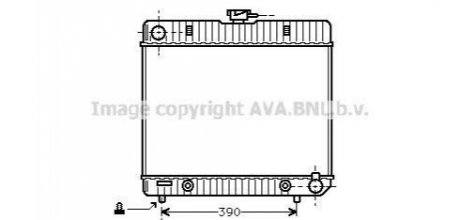 Радиатор охлаждения двигателя MB W123 23/28 AT 76-85 (Ava) AVA COOLING MS2043