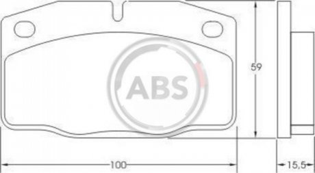 Колодки тромоз. передн.Opel Kadet/Ascona/Rekord/Omega A A.B.S. 36145 (фото 1)