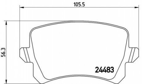 Тормозные колодки дисковые, к-кт. BREMBO P85108