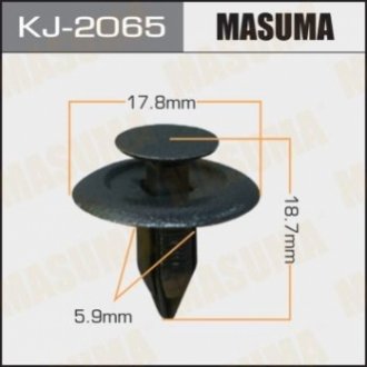 Клипса автомобильная (автокрепеж) 2065-KJ [уп.50] MASUMA KJ-2065