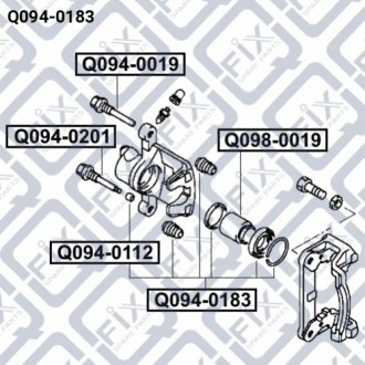 Ремкомплект гальмівного супорта Q-fix Q0940183