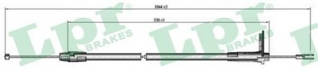 Трос ручного гальма LPR C0415B
