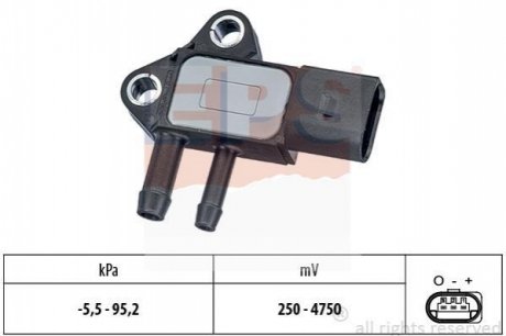 Датчик тиску каталізатора (сажевого фільтра) Audi A4 (B7), A6 (C6), A8, Q7 TDI 03- VW Caddy, Crafter EPS 1 993 297 (фото 1)