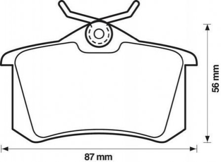 Колодки задние, тип Lucas-TRW. 87x53x17. VW Golf Polo Vento Passat Jetta Caddy T4. Audi A4 A6. Skoda Jurid 571361J