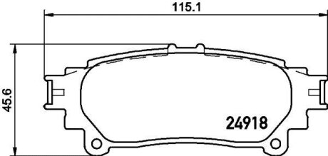 Колодки тормозные дисковые задние Lexus 270, 350, 450h (08-15)/Toyota Highlander 2.0, 3.5 (15-) (NP1 NISSHINBO NP1111