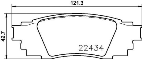 Колодки тормозные дисковые задние TOYOTA CAMRY (_V7_) (17-), RAV 4 V (_A5_) (18-), C-HR (_X1_) (16-) NISSHINBO NP1112