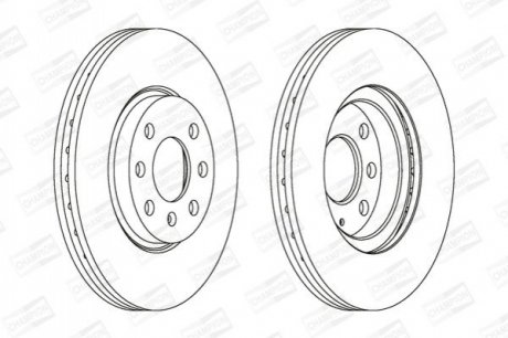 Диск тормозной передний (кратно 2шт.) Opel Combo/MPV 01 - Corsa C (X01) (00-09), Meriva (03-10), Tig CHAMPION 562196CH