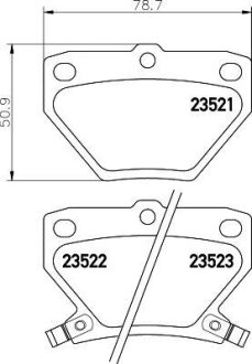 Колодки тормозные дисковые задние Toyota Yaris, Corolla 1.3, 1.4, 1.5, 1.6 (01-05) NISSHINB NISSHINBO NP1032