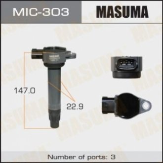 Катушка зажигания Mitsubishi ASX, Lancer 1.8, 2.0 (-17), Outlander 2.0, 2.4, 3.0 (08-) Masu MASUMA MIC303