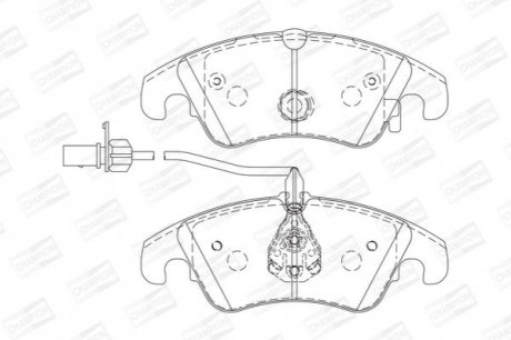 Колодки тормозные дисковые передние AUDI A4 B8 (8K2) 07-15, A4 B8 Avant (8K5) 07-15 CHAMP CHAMPION 573247CH