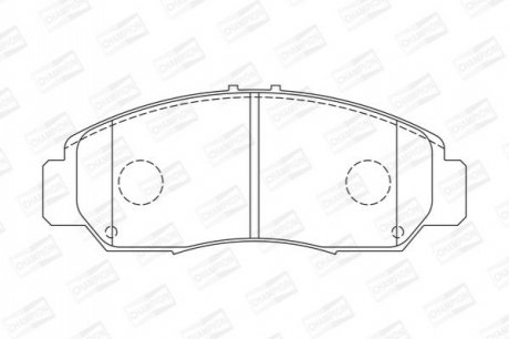 Колодки гальмівні дискові передні HONDA ACCORD VII (CM) 02-08, CIVIC IX Saloon (FB) 11- CHAMPION 572449CH