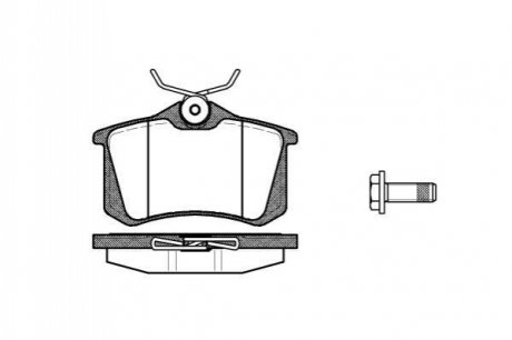 Колодки задние, тип Lucas-TRW. 87x53x17. VW Golf Polo Vento Passat Jetta Caddy T4. Audi A4 A6. Skoda WOKING P3633.05