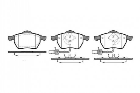 Колодки гальмівні диск. перед. (вир-во Remsa) VAG A4 I II III / A6 II III / Passat B5 B6 / Superb I WOKING P2903.22 (фото 1)