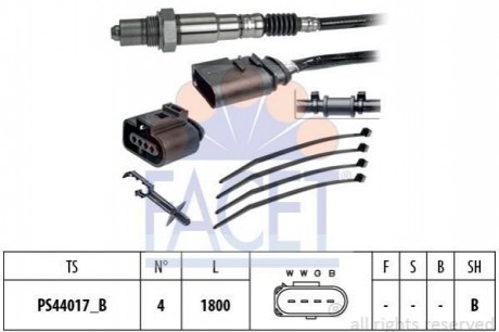 Датчик кисню (лямбда-зонд) Audi A4/A6/ Skoda Octavia/ VW Bora/Golf/Passat 1.0-6.0 94-10 Fa FACET 10.8247