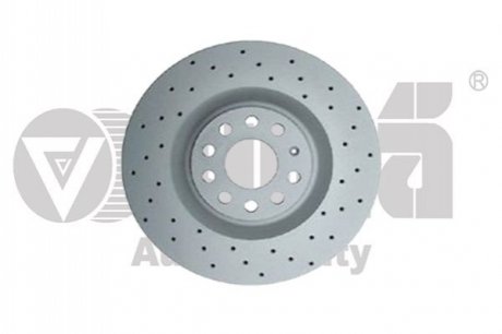 Диск тормозной передний перфорированный (Geomet) Skoda Superb (08-13)/VW Golf (06-13),Passat (06-11) Vika 66151717001 (фото 1)