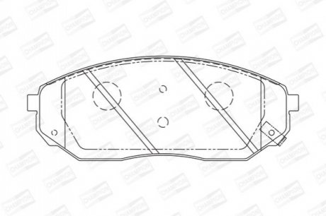 Колодки тормозные дисковые передние KIA SORENTO I (JC) 02-11|MAZDA 626 II (GC) 82-90 CHAM CHAMPION 572511CH