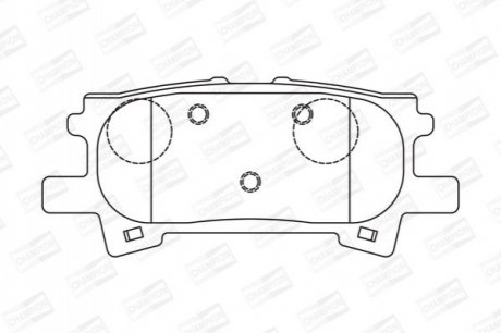 Колодки гальмівні дискові задні LEXUS RX (_U3_) 03-08|TOYOTA HARRIER (_U3_) 03-13 CHAMPION 572621CH