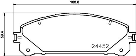 Колодки тормозные дисковые передние Strong Ceramic Lexus RX 350, 450 (08-)/Lexus NX 200t, 300h (14-) NISSHINBO NP1109SC