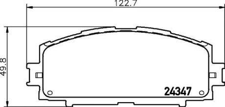 Колодки тормозные дисковые передние Toyota Prius Hybrid 1.8 (09-), Yaris 1.6 (08-13) NISSH NISSHINBO NP1053