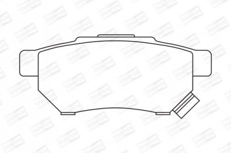 Колодки гальмівні дискові задні HONDA CIVIC VI Fastback (MA, MB) 94-01, CIVIC VI Hatchback (EJ, EK) 95-01 CHAMPION 572136CH