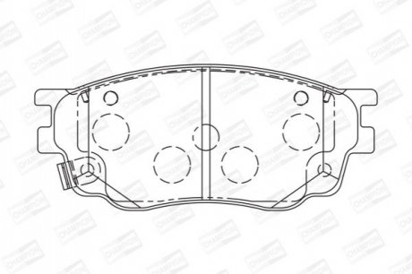 Колодки тормозные дисковые передние MAZDA 6 Hatchback (GG) 02-08, 6 Saloon (GG) 02-08 CHA CHAMPION 572489CH