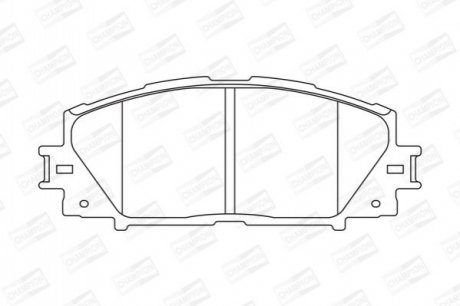 Колодки гальмівні дискові передні LEXUS CT (ZWA10_) 10-|TOYOTA PRIUS (_W3_) 08- CHAMPION 572631CH