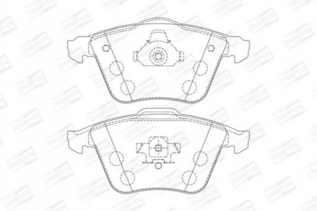 Колодки тормозные дисковые передние FORD FOCUS II (DA_, HCP, DP) 04-13|MAZDA 6 Saloon (GG) 02-08|SAA CHAMPION 573199CH (фото 1)