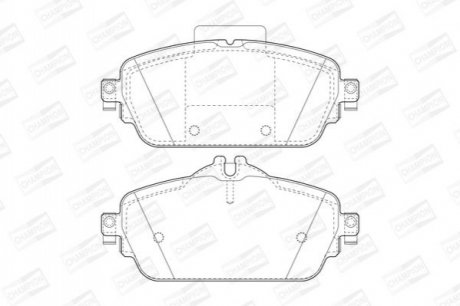 Колодки тормозные дисковые передние MERCEDES-BENZ C-CLASS (W205) 13-, C-CLASS T-Model (S205) 14- (57 CHAMPION 573671CH (фото 1)