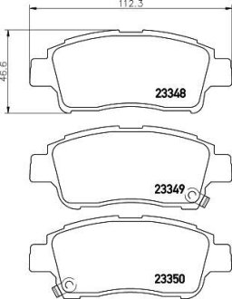 Колодки гальмівні дискові передні Toyota Yaris 1.0, 1.3, 1.4 (01-05), Yaris 1.5 (10-) NISSHINBO NP1007