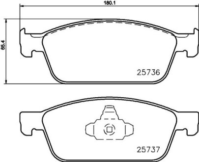 Колодки тормозные дисковые передние Strong Ceramic Ford Kuga II (12-), Ford Focus III (10-) (NP5074S NISSHINBO NP5074SC