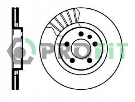Диск гальмівний SEAT LEON 11/99-06/06 TOLEDO 04/99-05/06,SKODA OCTAVIA 09/96-,VW BORA 10/98-09/05 G PROFIT 5010-0928 (фото 1)