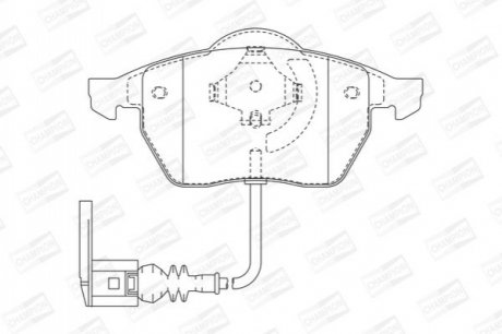 Колодки тормозные дисковые передние AUDI A3, S3 Quattro, TT, TT Quattro SEAT Leon, Toledo SKODA Octa CHAMPION 571984CH (фото 1)