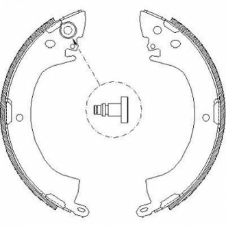 _=420SBS=K6664-01=361374B=FSB249 !колодки барабанные \ Mitsubishi L200 86-96/L300 1.6-2.3D < REMSA 4122.00