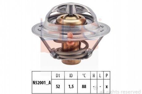 Термостат 88°C Honda Civic I Kia Sephia, Shuma, Shuma II Mazda 121 I, 121 II, 323 C V, 323 F V, 323 EPS 1 880 266S (фото 1)