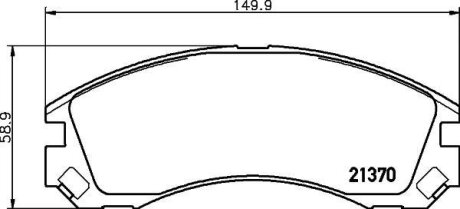 Колодки тормозные дисковые передние Mitsubishi L200, Outlander 2.0, 2.4 (-07)/Peugeot 4007 2.2, 2.4 NISSHINBO NP3032 (фото 1)