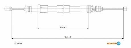 Ad_=pe71368=31.2209=dl-10.6775 [7700823690] трос ручника л.+п. renault laguna abs <97disc ADRIAUTO 41.0210.1