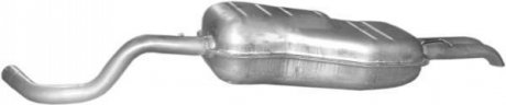 Глушитель задний (конечный, основной) для Skoda Octavia 1.8i-20V, 2.0i, Seat Toledo 1.8i Turbo POLMOSTROW 2455 (фото 1)