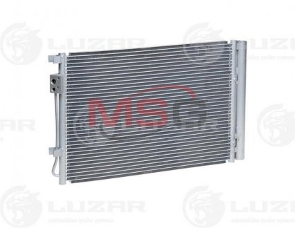 Радиатор кондиционера Solaris 1.4/1.6 (10-) АКПП/МКПП с ресивером 530*371*16 (LRAC 08L4) LUZAR Lrac08l4